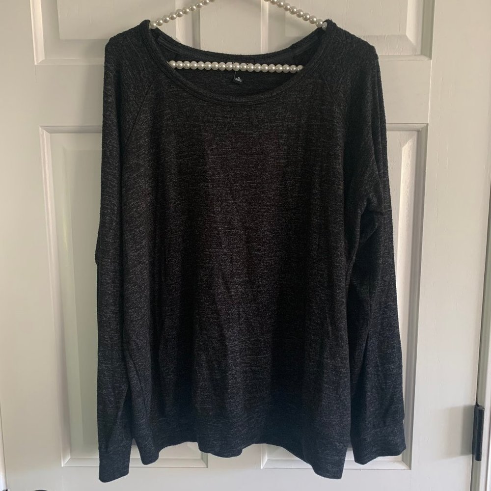 Buffalo David Bitton Black Long Sleeve Knit Sweatshirt Size M